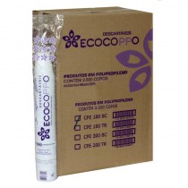 Copo Ecocoppo Branco, 200ML Caixa c/ 2.500 unidades.
