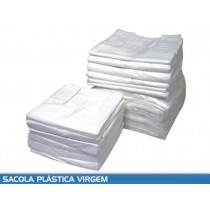 Sacola Branca Virgem (Kg) Medida 30x40, Pacote c/ 05 Kg.